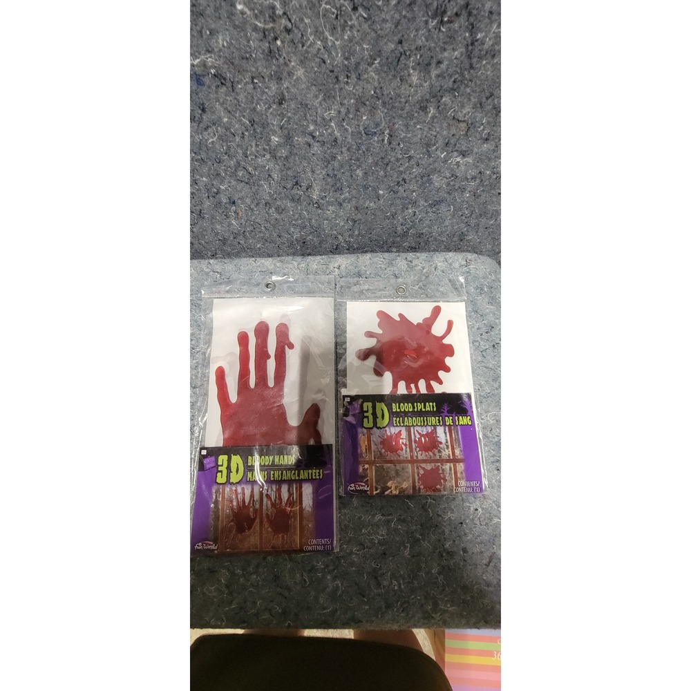 Halloween New Window 3D Removable‎ Splat and Hand Decals